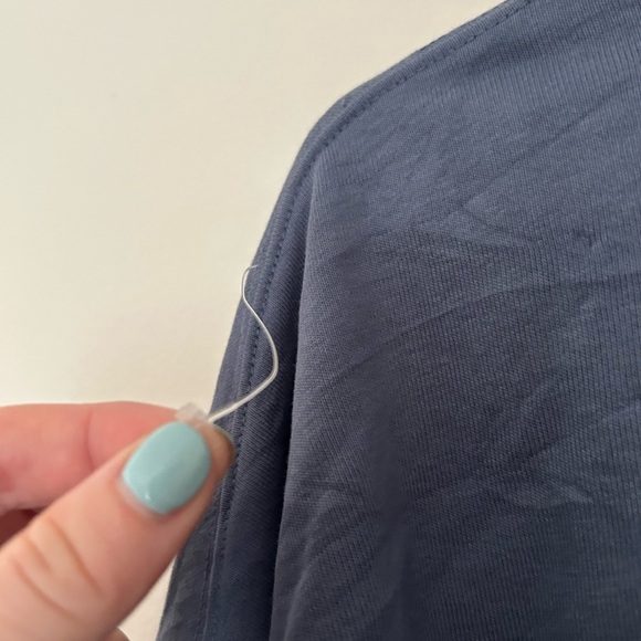 Blue Quarter-Zip Sweatshirt with Stand-Up Collar - Picture 3 of 5